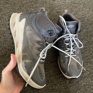 KEEN Women's Zionic Mid Height Waterproof Hiking Boots Steel Grey/Magnet US Sz 8